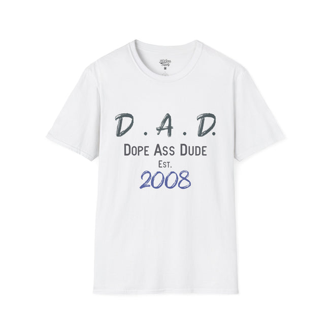 Dope Ass Dude Dad T-Shirt — D.A.D. Typography Father's Day Tee (Personalizable)