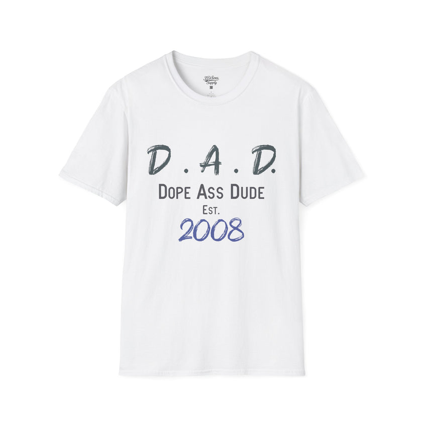 Dope Ass Dude Dad T-Shirt — D.A.D. Typography Father's Day Tee (Personalizable)