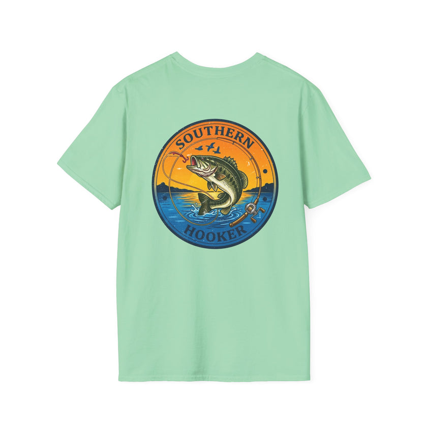 Southern Hooker Fish Graphic T-Shirt | Bass Fishing Retro Logo Tee – 3D Sons Supply Co