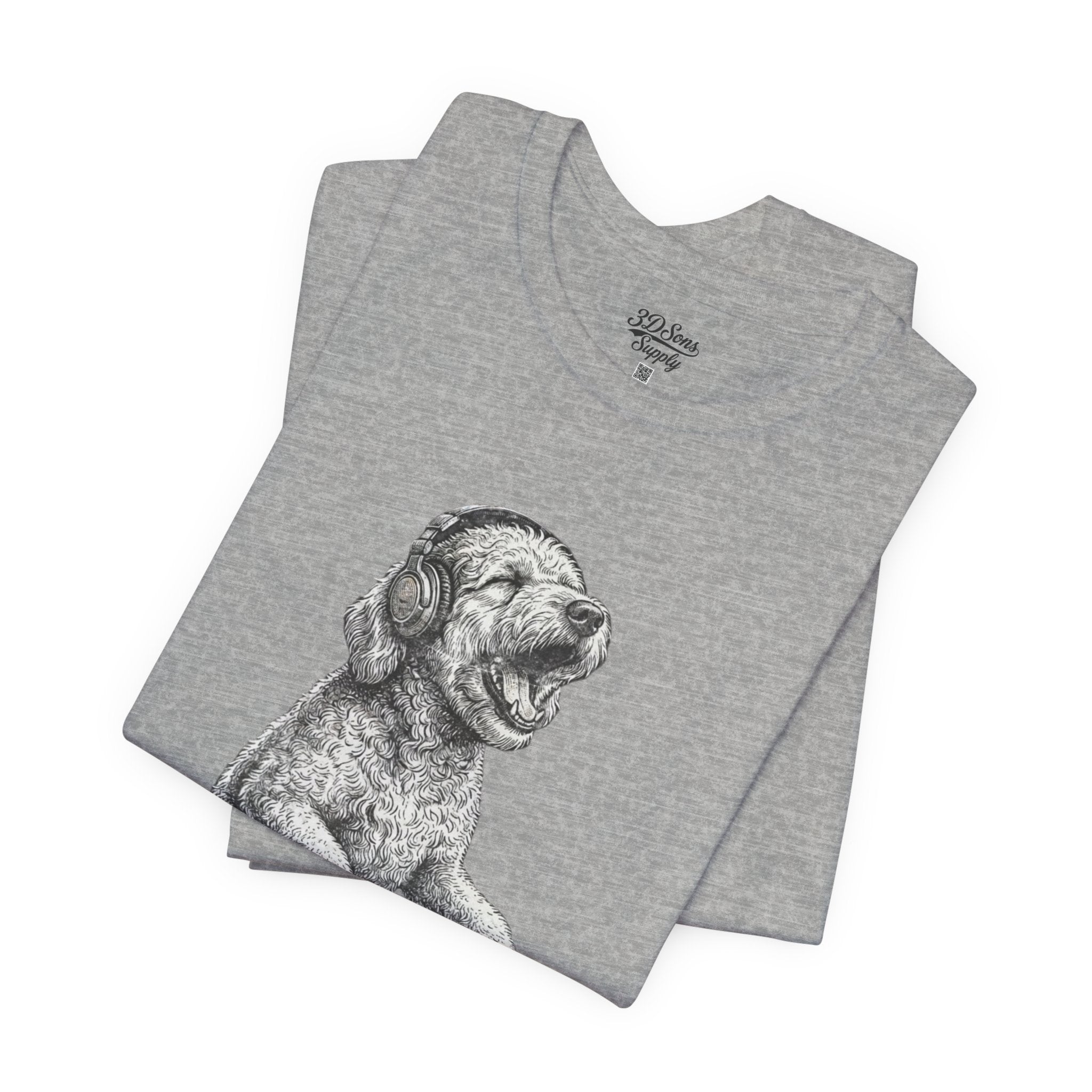 DJ Doodle T‑Shirt — Vintage Turntable Puppy Graphic Tee