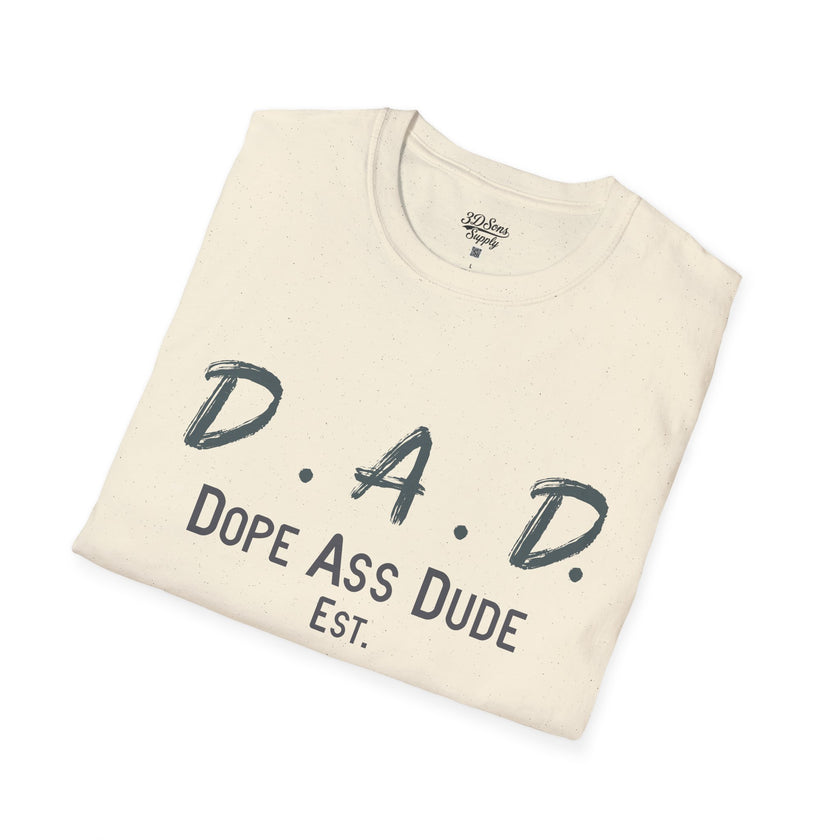 Dope Ass Dude Dad T-Shirt — D.A.D. Typography Father's Day Tee (Personalizable)