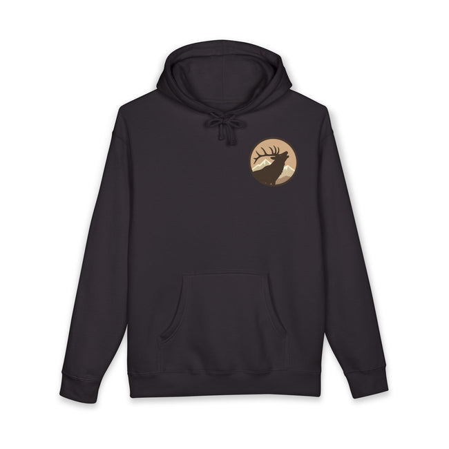 Personalized Elk Hunting Crew Hoodie — Personal Elk Silhouette Pullover