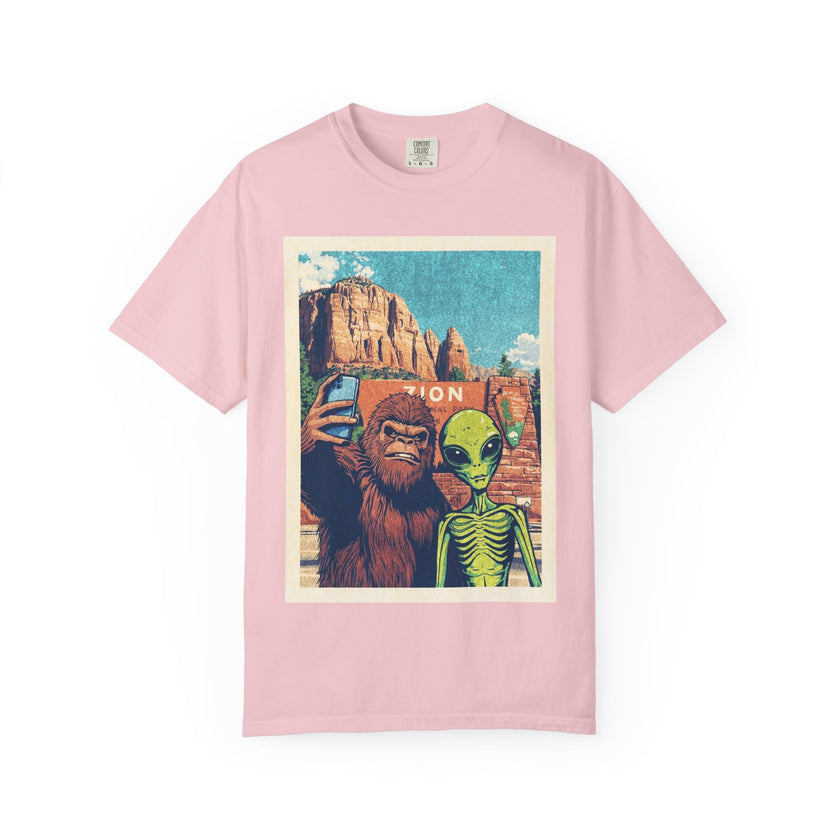 Alien & Bigfoot Zion National Park T-Shirt — National Park Adventure Tee
