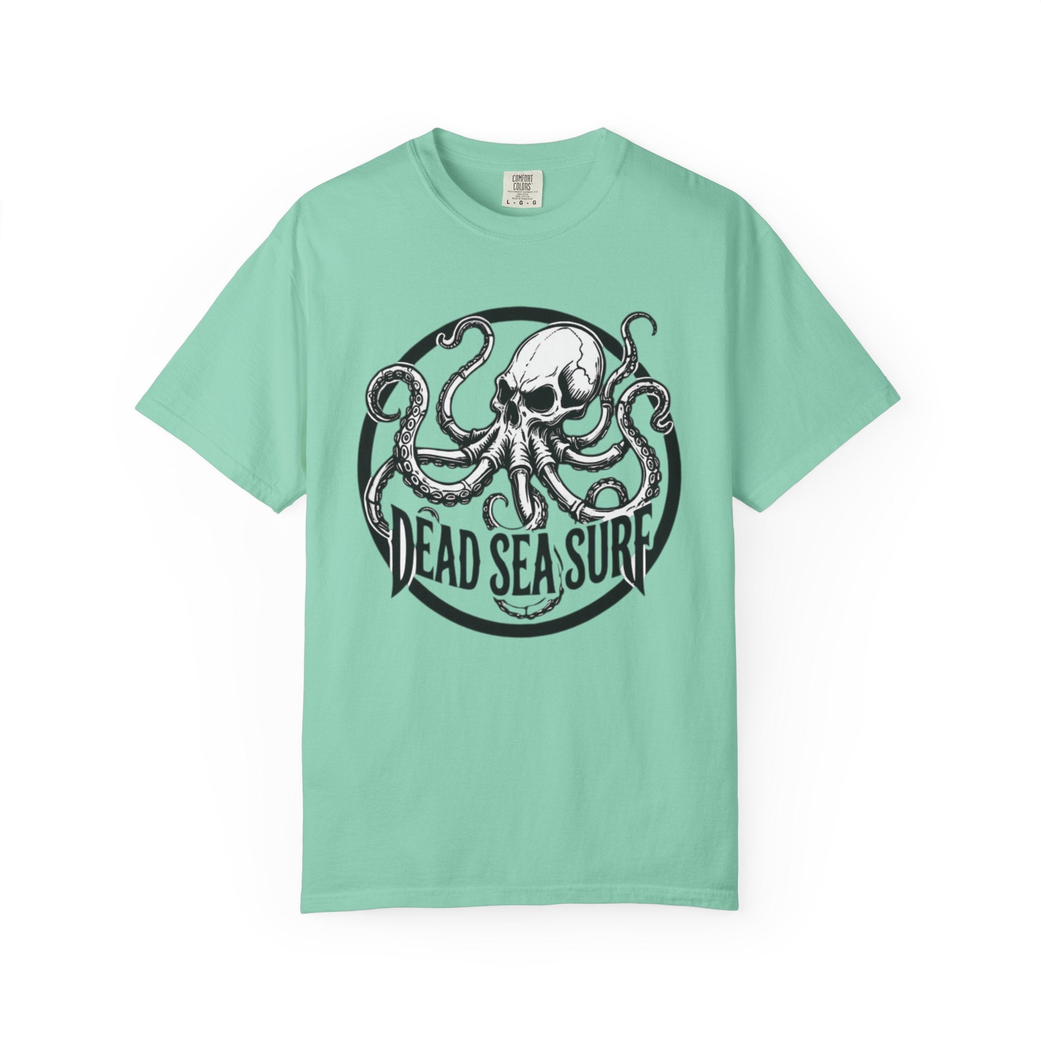Dead Sea Surf Summer Octopus Kraken Skull Tee Shirt Nautical Skull Surf Logo