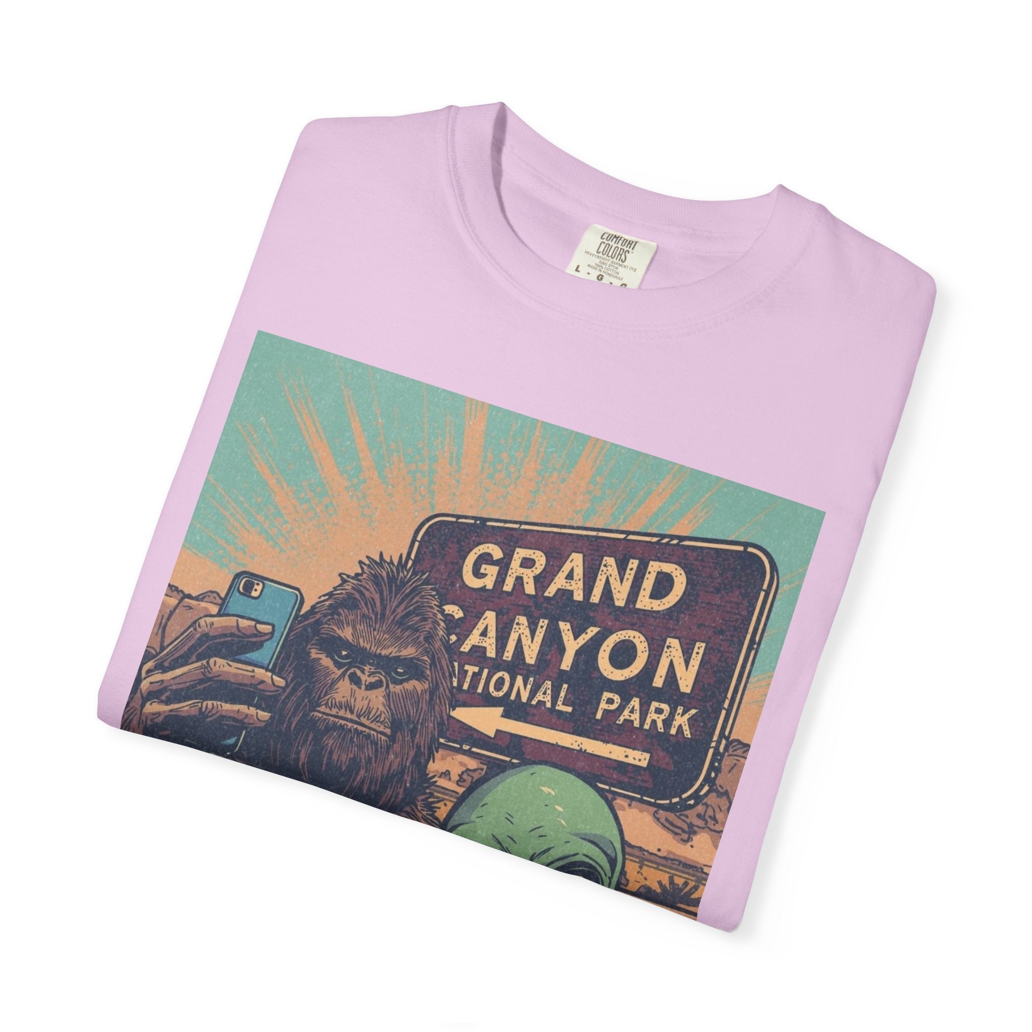 Bigfoot & Alien Grand Canyon T-Shirt — Funny National Park Tee