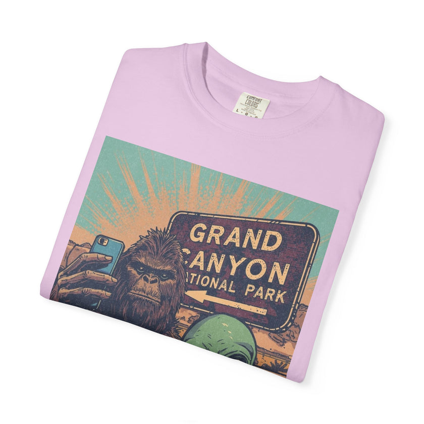 Bigfoot & Alien Grand Canyon T-Shirt — Funny National Park Tee