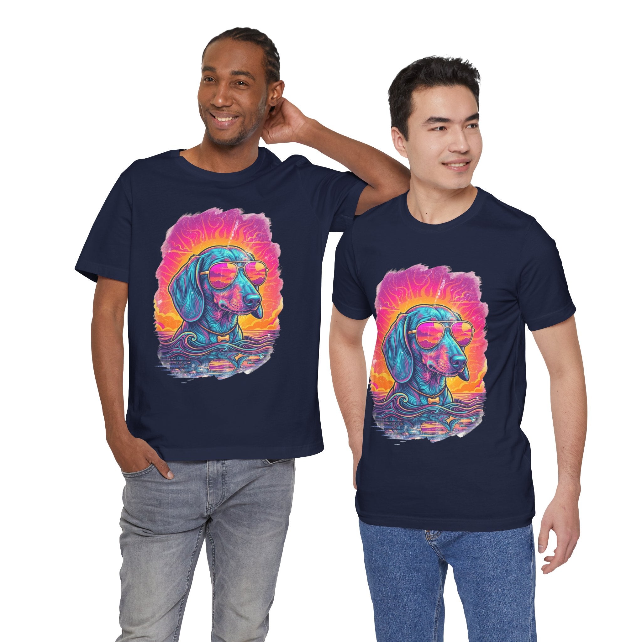 Dachshund Vice City Retro Tee 90's style