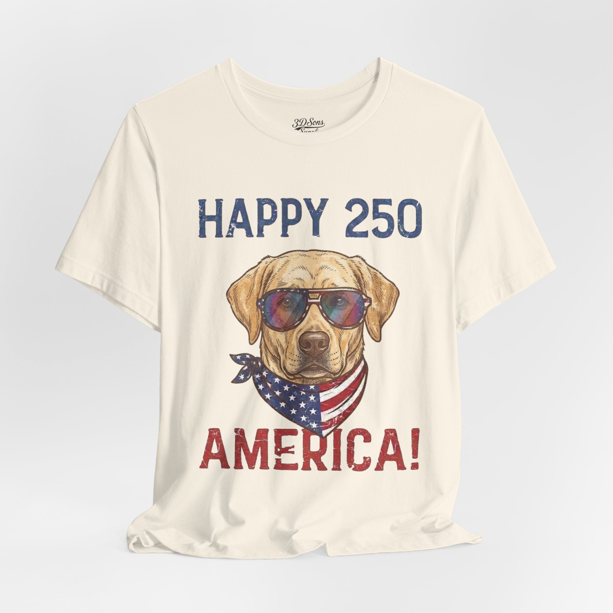 Patriotic Lab Dog Tee — 