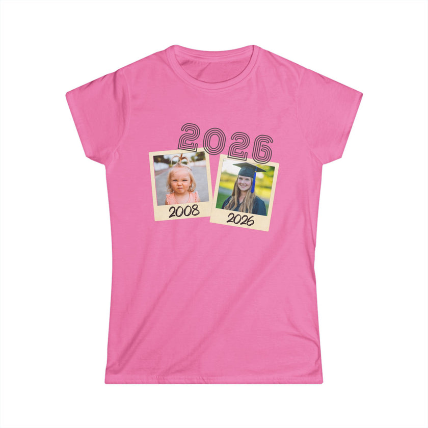 Personalized Photo & Text Graduation/Parent Gift - Women's Polaroid Tee