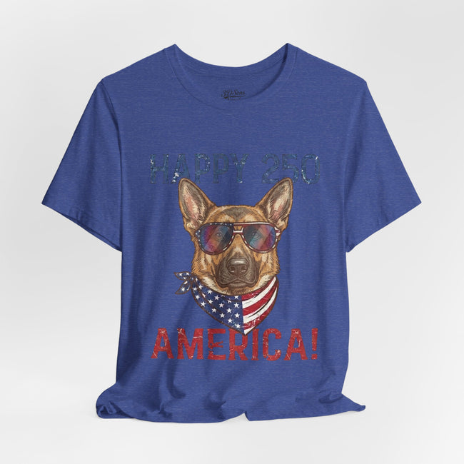 Happy 250 America! German Shepherd 4th of July T-Shirt