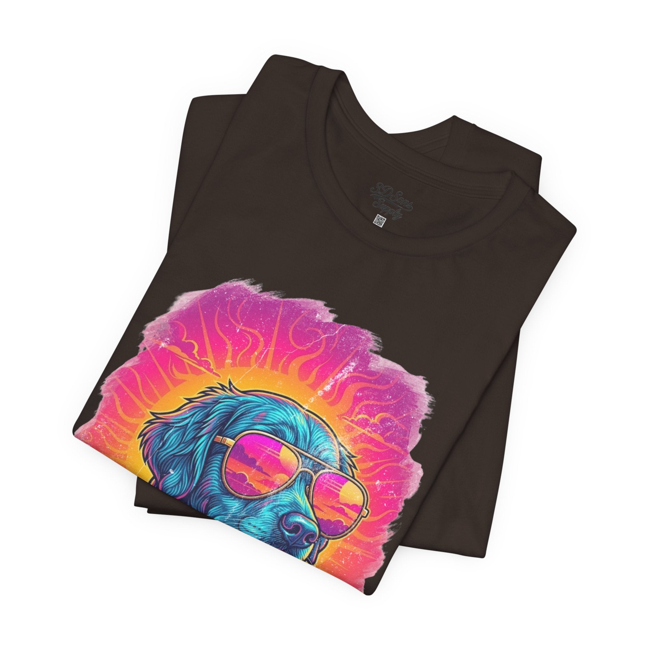 Golden Retriever Retro 90s Tee — Vice City Pet Graphic T-Shirt