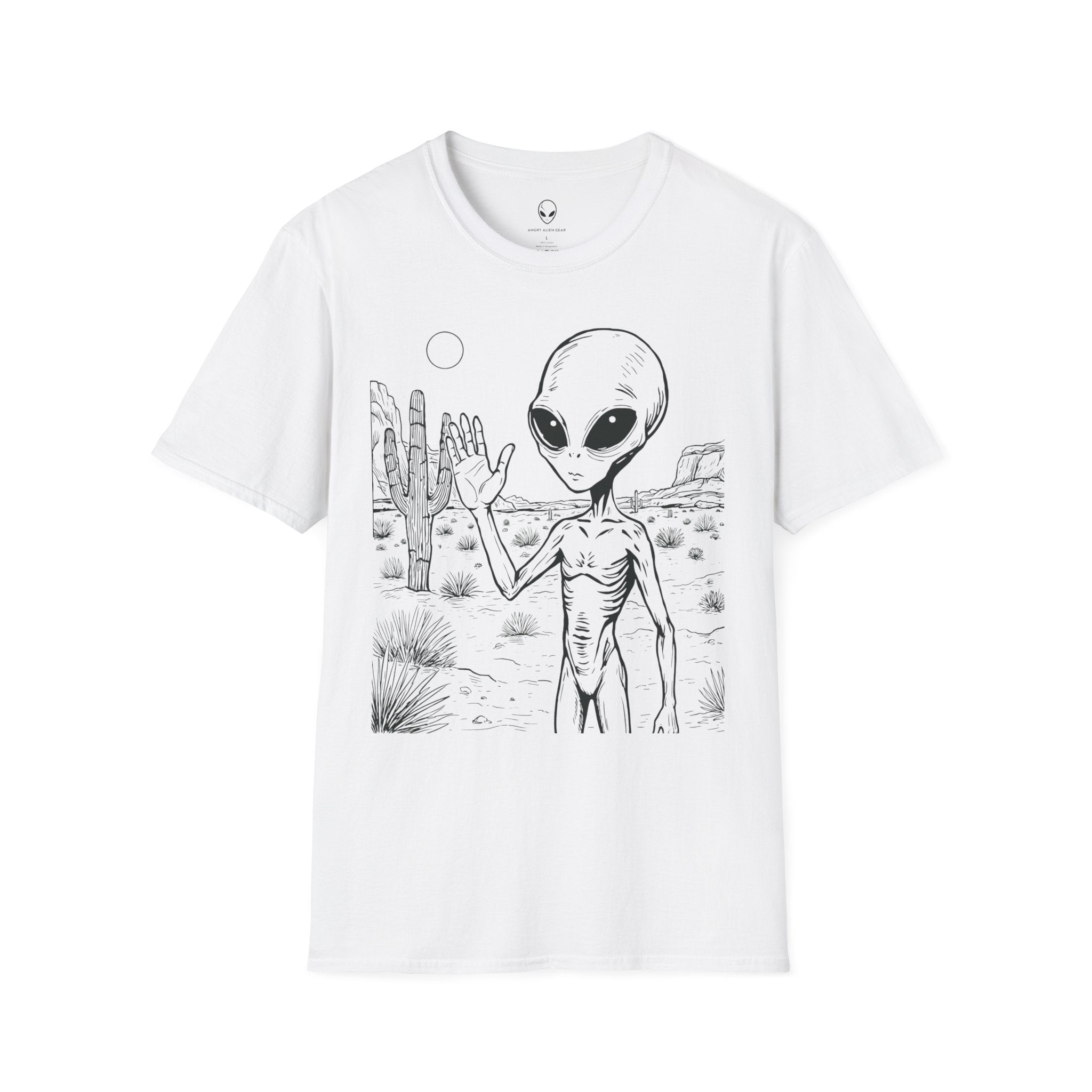 Happy Desert Alien Tee | Funny Area 51 Extraterrestrial Shirt – 3D Sons Supply Co