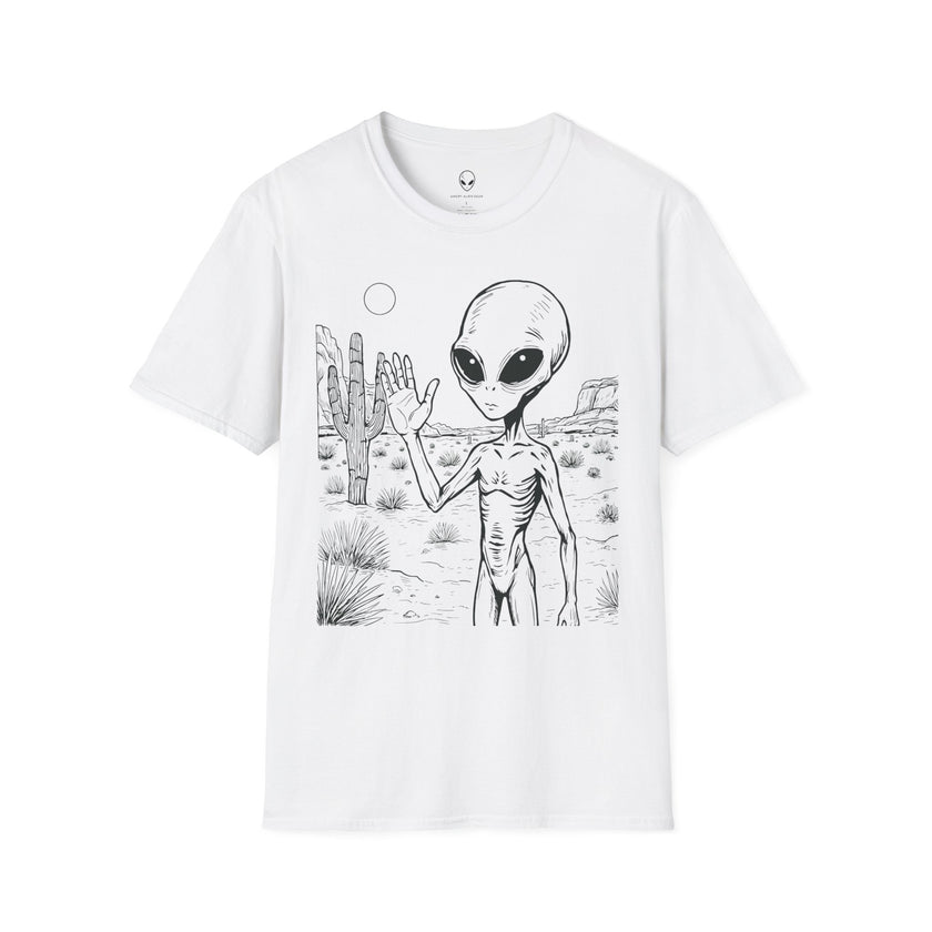 Happy Desert Alien Tee | Funny Area 51 Extraterrestrial Shirt – 3D Sons Supply Co