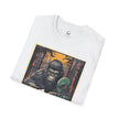 Bigfoot & Alien Playing Poker T-Shirt — Funny Cryptid Woods Tee
