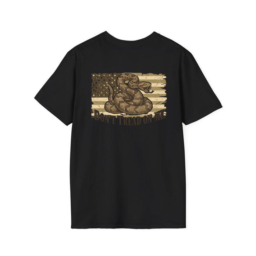 Dont Tread On Me Flag Tee Shirt American Gadsden Patriotic Independence Day Tee
