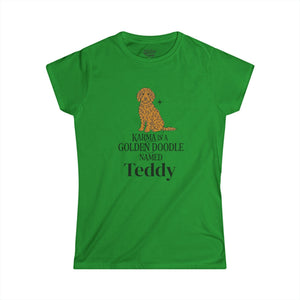 Personalized Karma Golden Doodle Name Tee | Mid Century Dog Shirt