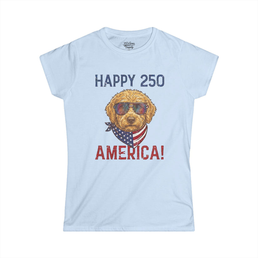 Women's Patriotic Dog Tee 