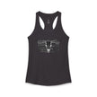 American Flag Longhorn Skull Women's Racerback Tank