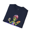 American Alien with Hot Dog and Beer T-Shirt | USA Flag Cap Fourth of July
