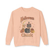 Vintage Halloween Cat Crewneck Sweatshirt | Retro Moon, Pumpkins, Witch Hat
