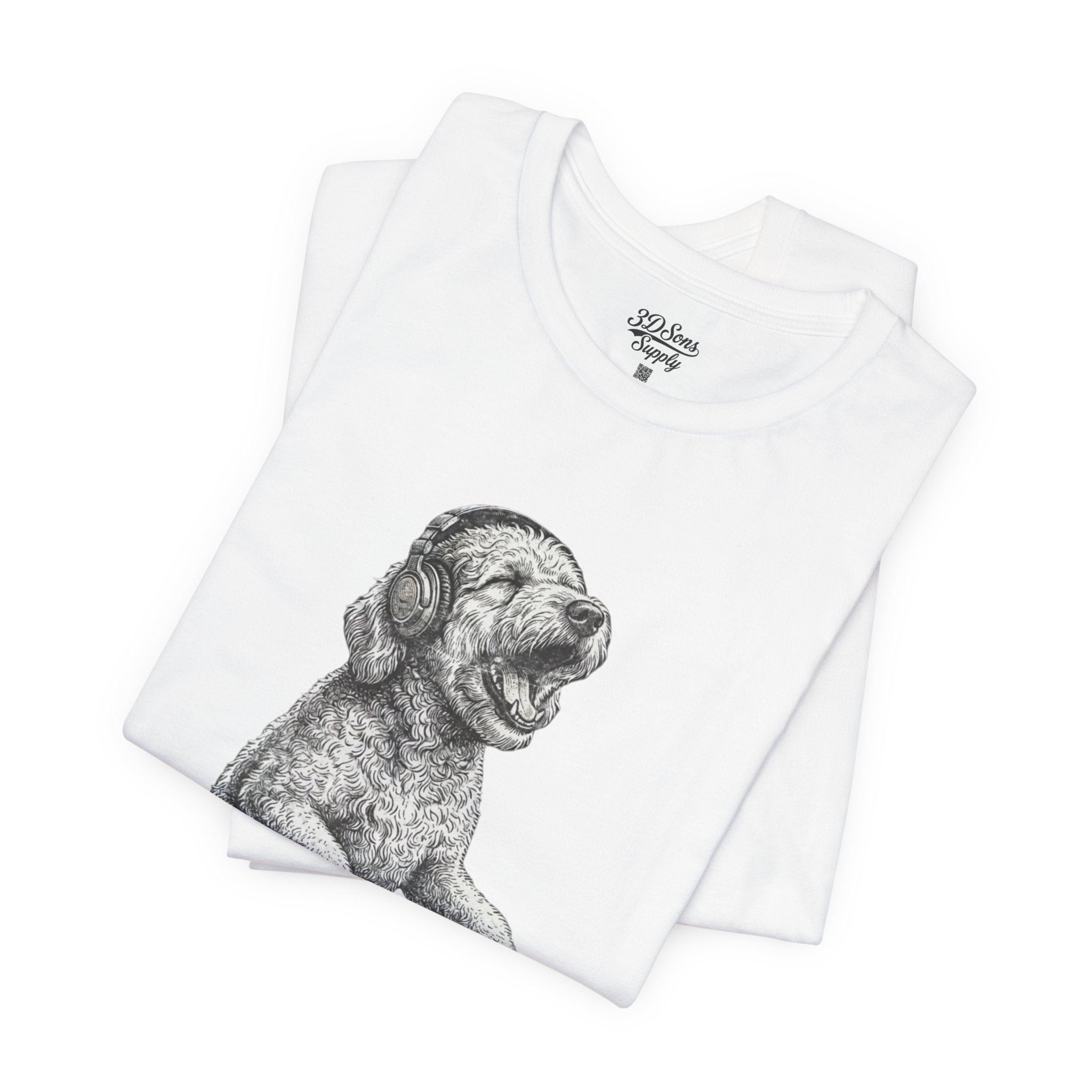 DJ Doodle T‑Shirt — Vintage Turntable Puppy Graphic Tee