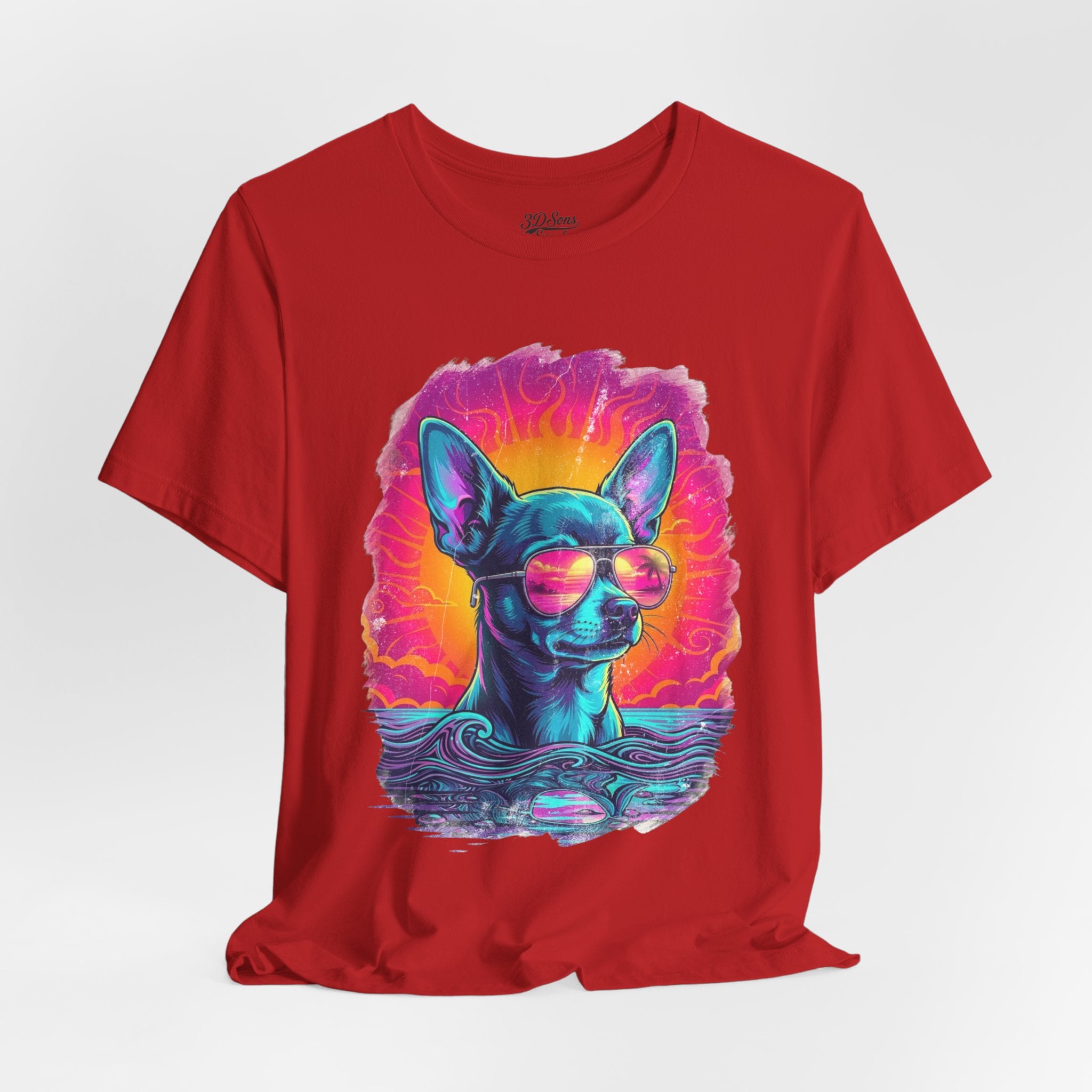Chihuahua Vice City Retro Tee — 90s Vintage Dog Graphic T-Shirt