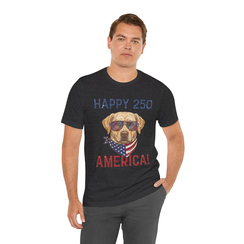 Patriotic Lab Dog Tee — 