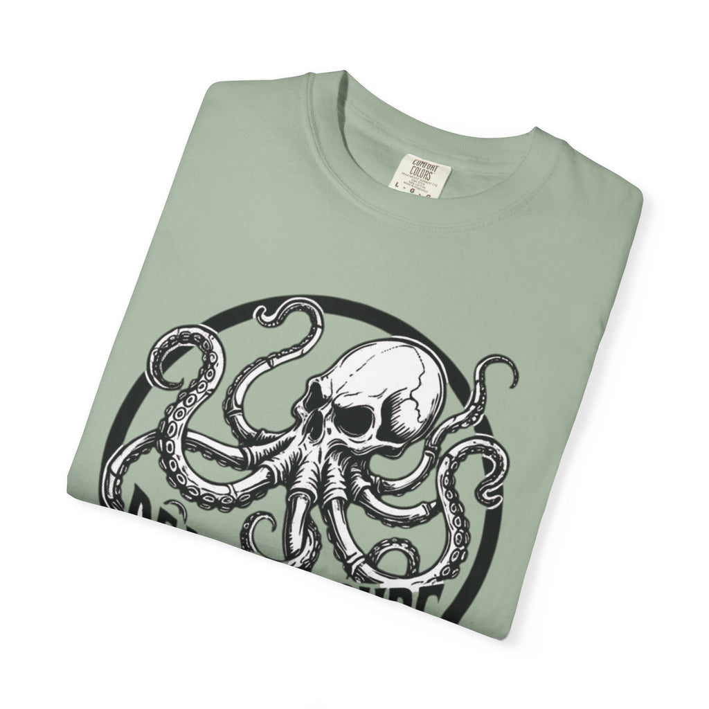 Dead Sea Surf Summer Octopus Kraken Skull Tee Shirt Nautical Skull Surf Logo