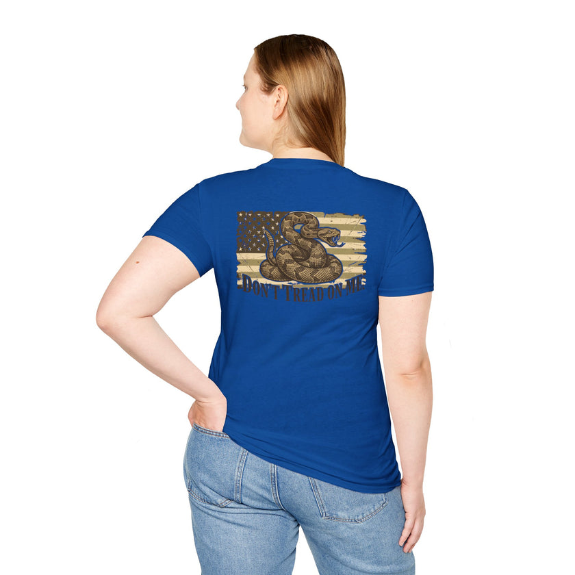 Dont Tread On Me Flag Tee Shirt American Gadsden Patriotic Independence Day Tee