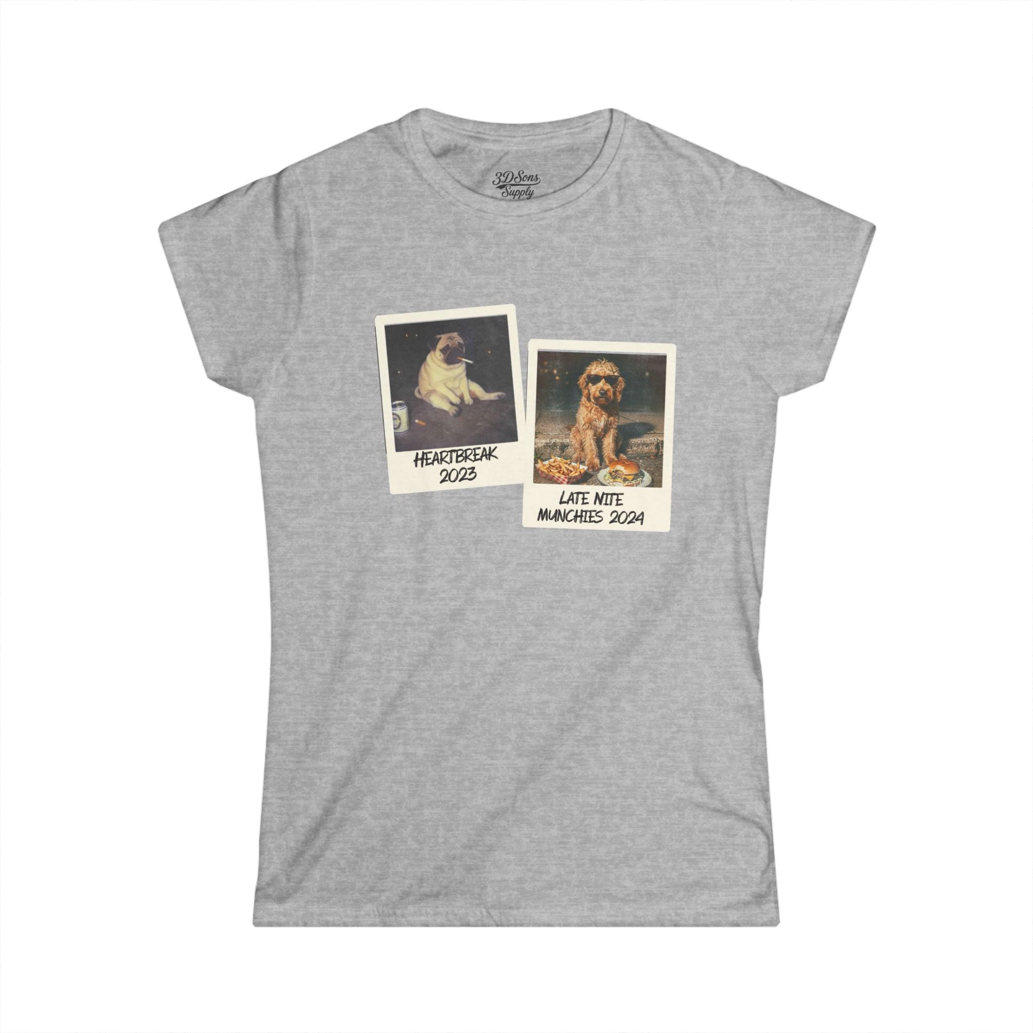 Personalized Polaroid Photo Women's Tee — Custom 2-Image Keepsake