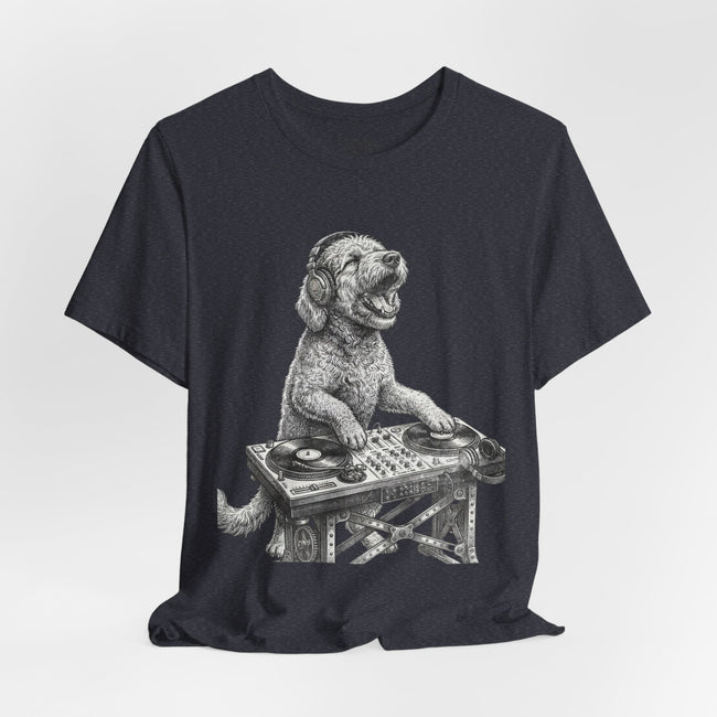 DJ Doodle T‑Shirt — Vintage Turntable Puppy Graphic Tee