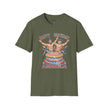 Buff Abraham Lincoln and George Washington Jumping Out of Birthday Cake T-Shirt | 4th of July Patriotic