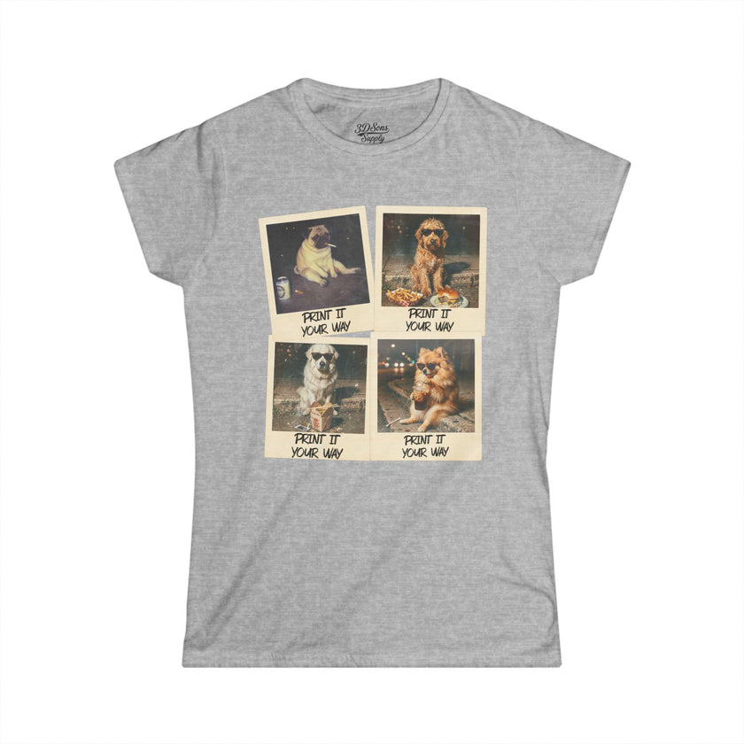 Personalized Polaroid Photo Tee — Custom 4-Image Collage
