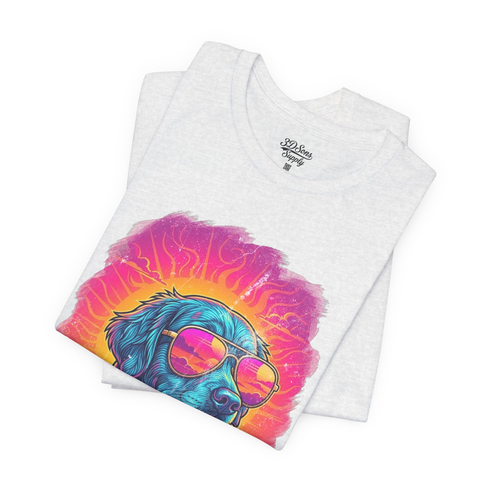 Golden Retriever Retro 90s Tee — Vice City Pet Graphic T-Shirt