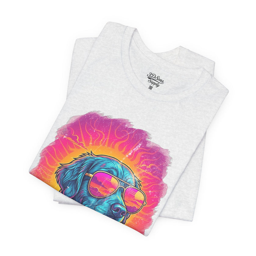 Golden Retriever Retro 90s Tee — Vice City Pet Graphic T-Shirt