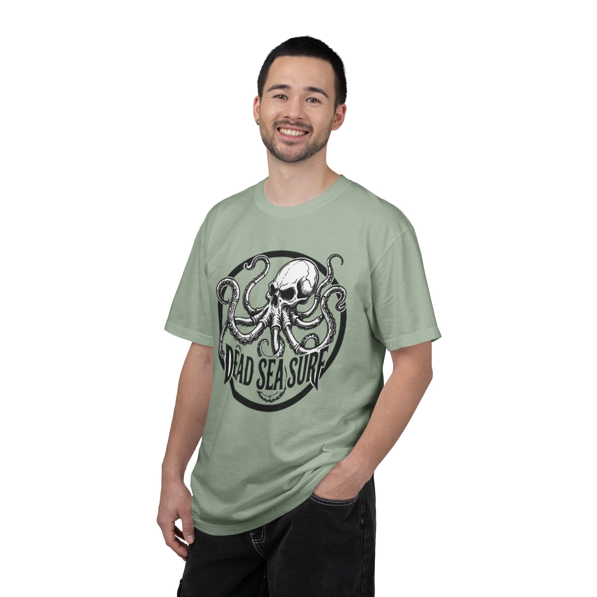Dead Sea Surf Summer Octopus Kraken Skull Tee Shirt Nautical Skull Surf Logo
