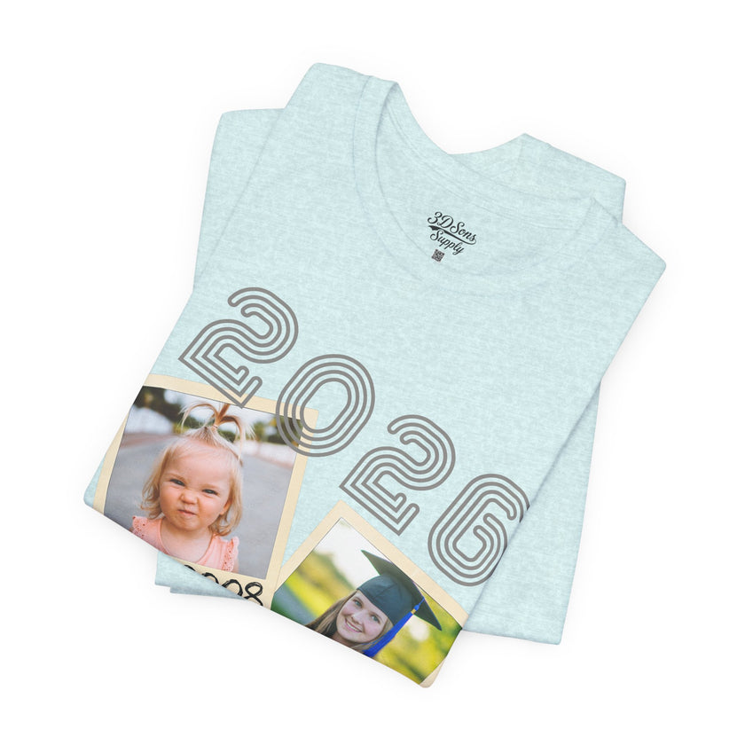 Personalized Custom Graduation & Parent Gift - Throwback Photo Memory Tee