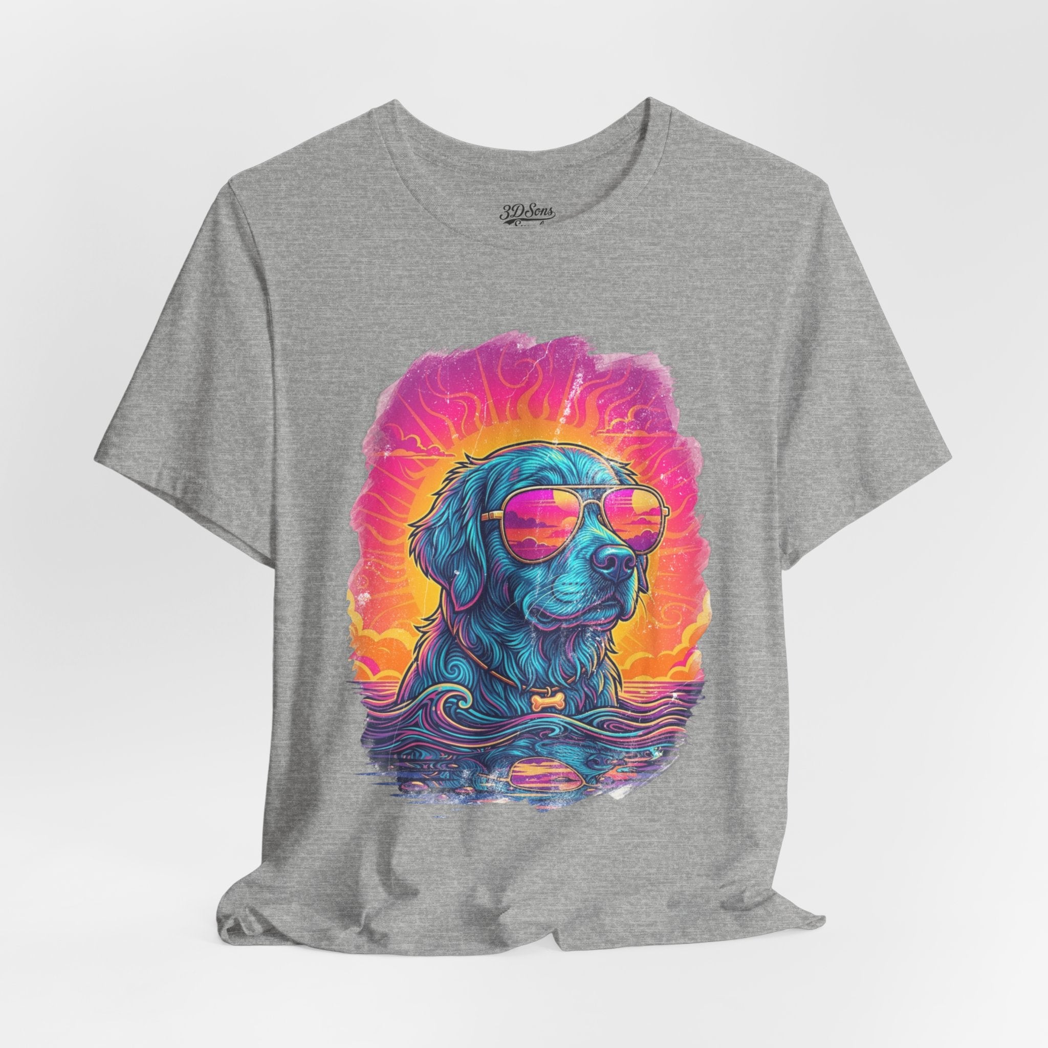 Golden Retriever Retro 90s Tee — Vice City Pet Graphic T-Shirt