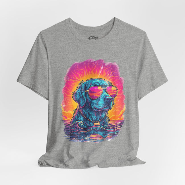 Golden Retriever Retro 90s Tee — Vice City Pet Graphic T-Shirt