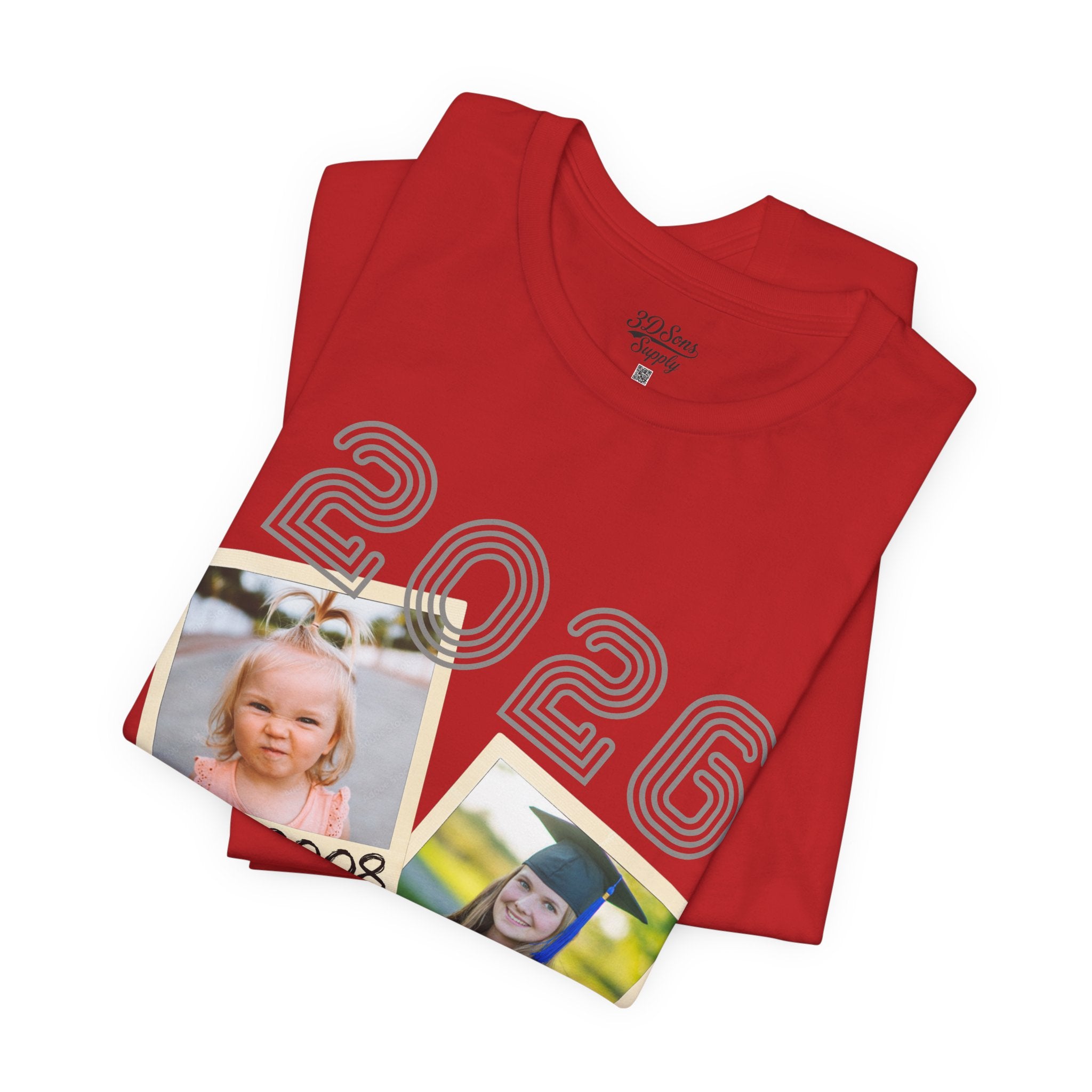 Personalized Custom Graduation & Parent Gift - Throwback Photo Memory Tee