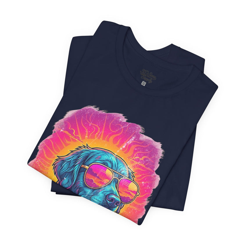 Golden Retriever Retro 90s Tee — Vice City Pet Graphic T-Shirt