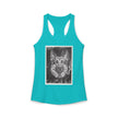 Smoking German Shepard Photo Racerback Tank — Vintage Pup Graphic