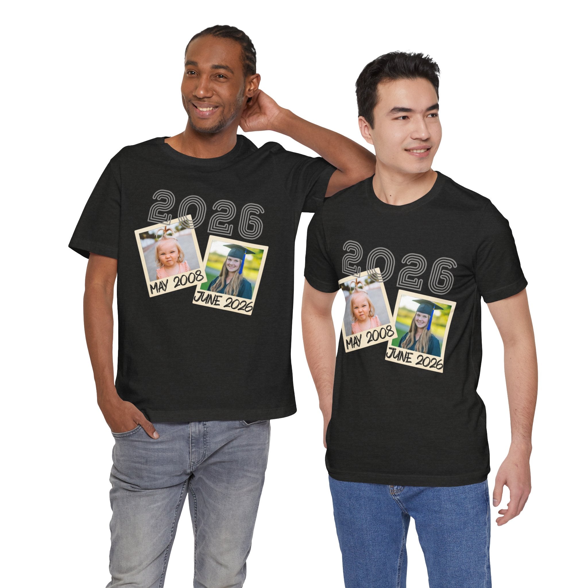 Personalized Custom Graduation & Parent Gift - Throwback Photo Memory Tee