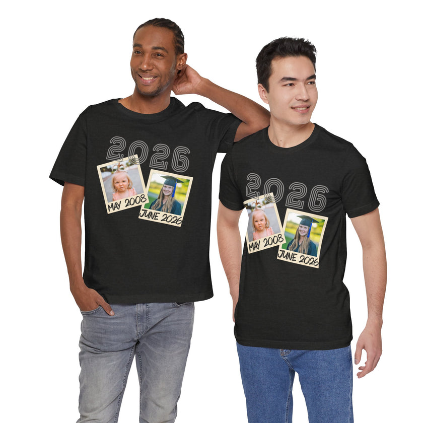 Personalized Custom Graduation & Parent Gift - Throwback Photo Memory Tee