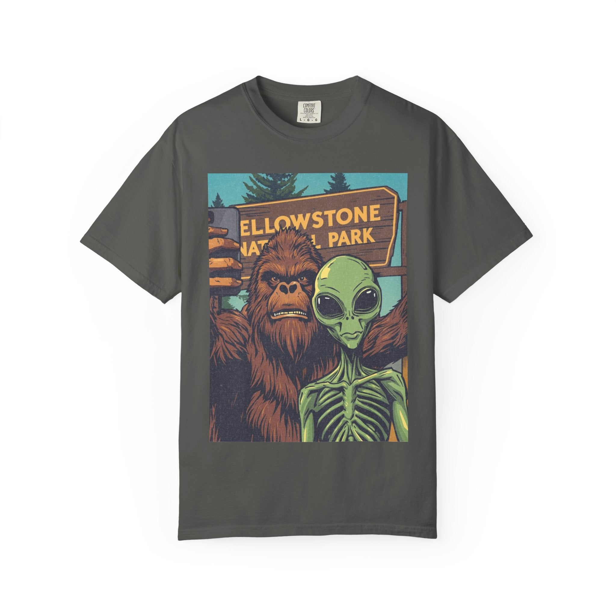 Alien & Bigfoot Yellowstone T-Shirt