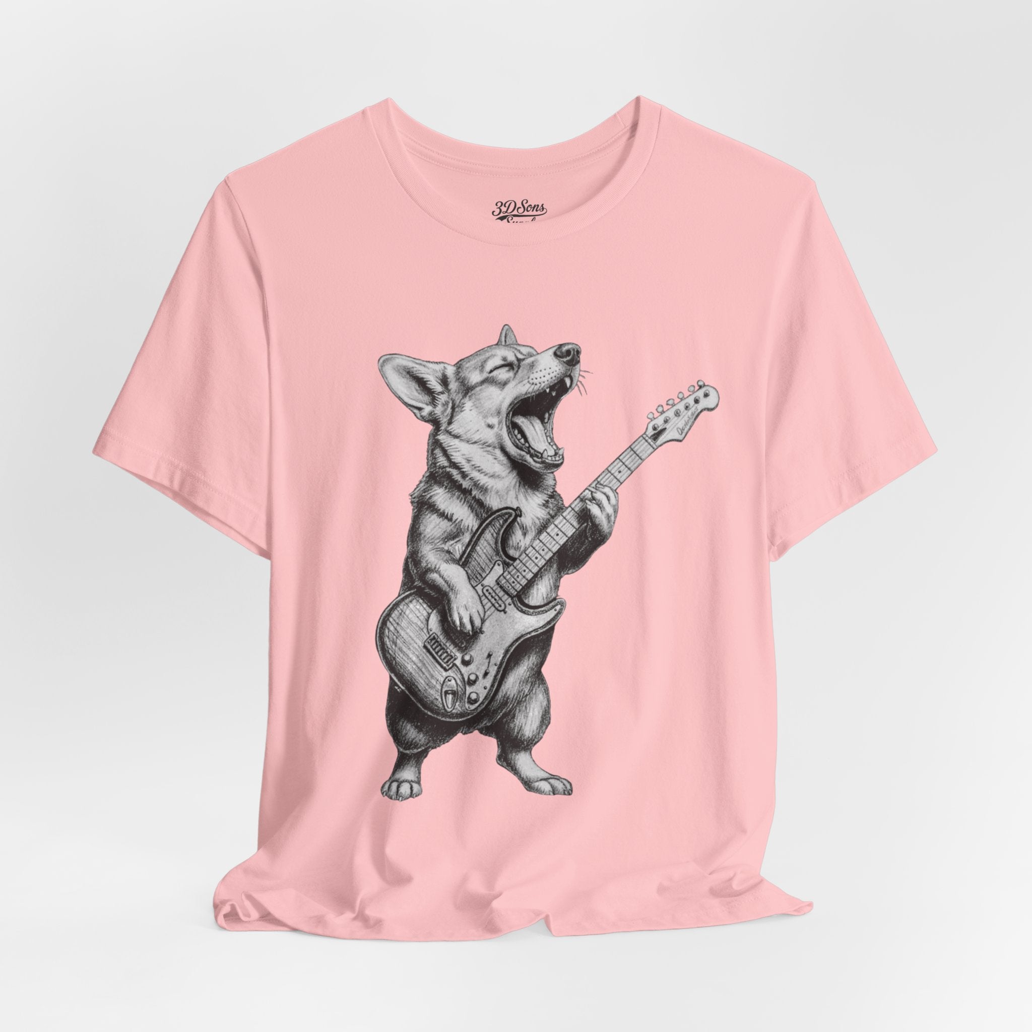 Corgi Rockstar T‑Shirt — Guitar Playing Dog Graphic Tee
