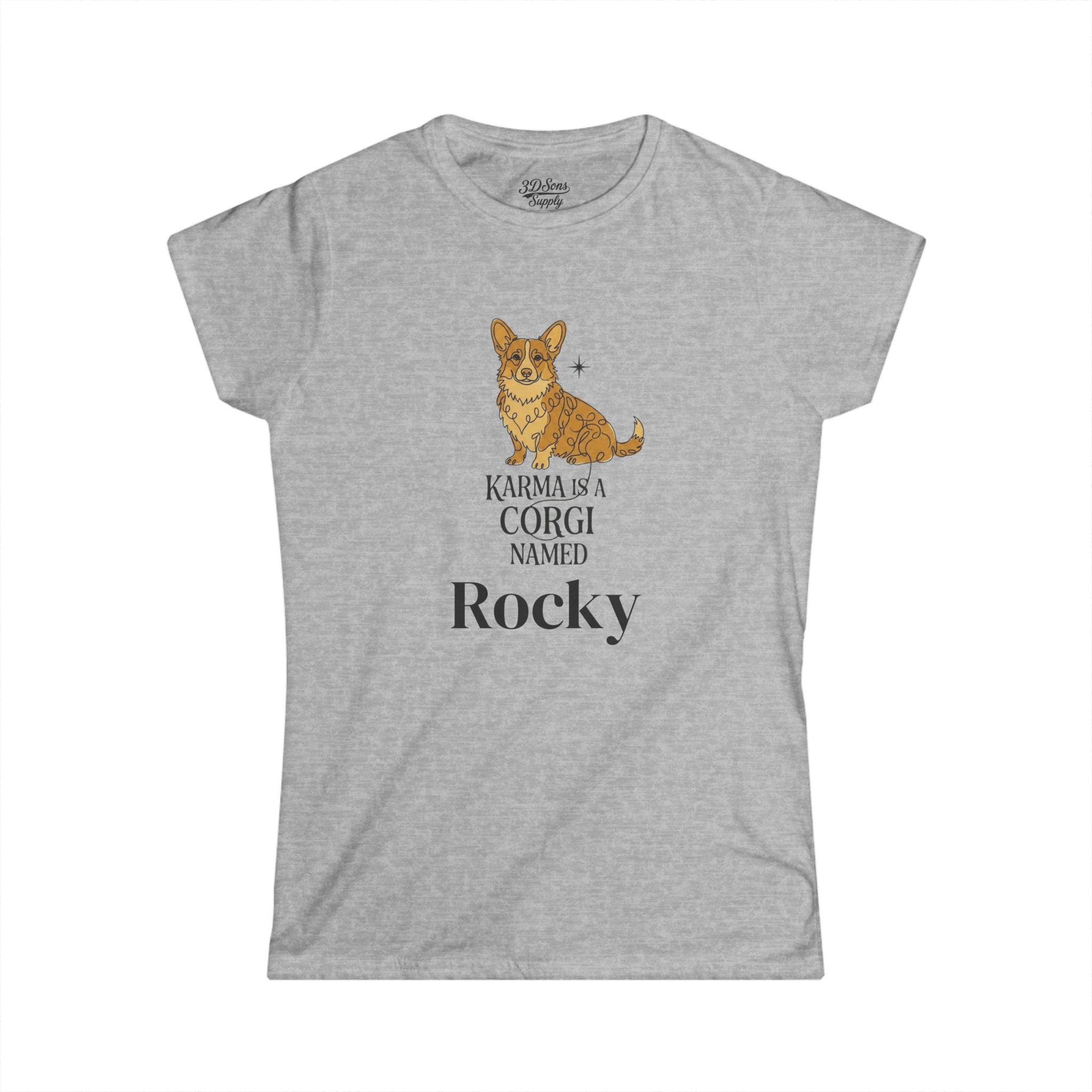 Karma Is A Corgi Named Personalized Tee — Personalized Corgi Illustration Shirt