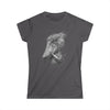 Women's Smoking Shoebill Stork Graphic Tee — Quirky Bird Lover Shirt