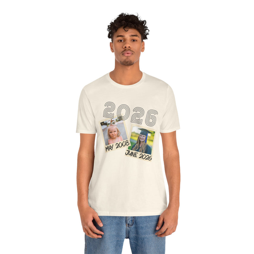 Personalized Custom Graduation & Parent Gift - Throwback Photo Memory Tee