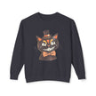 Vintage Smiling Black Cat Crewneck Sweatshirt | Halloween Top